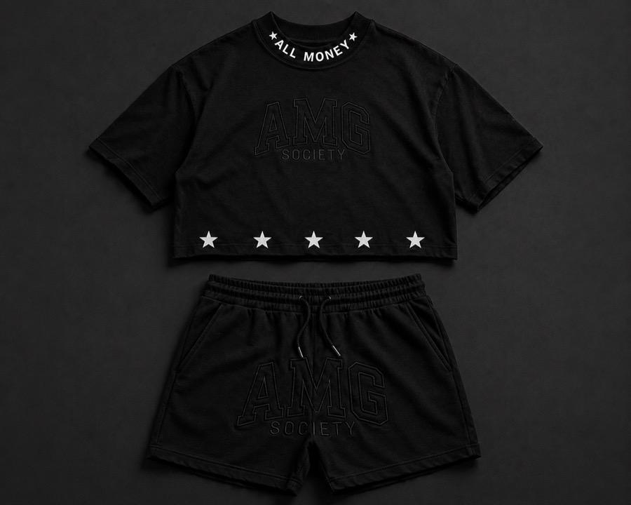 AMG Society black crop set